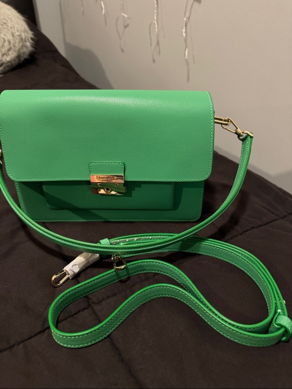 kate spade Green Leather Top-Handle Shoulder Bag - Picture 3 of 4
